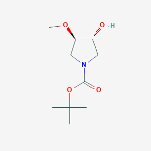molecular formula C10H19NO4 B3393103 tert-butyl (3R,4R)-3-hydroxy-4-methoxypyrrolidine-1-carboxylate CAS No. 1864003-19-9