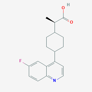 molecular formula C18H20FNO2 B3393131 (R)-2-[cis-4-(6-Fluoro-4-quinolyl)cyclohexyl]propanoic Acid CAS No. 1923836-34-3