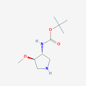 molecular formula C10H20N2O3 B3393141 tert-butyl N-[(3R,4R)-4-methoxypyrrolidin-3-yl]carbamate CAS No. 1932066-52-8