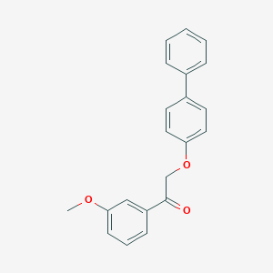 molecular formula C21H18O3 B339315 2-(Biphenyl-4-yloxy)-1-(3-methoxyphenyl)ethanone 