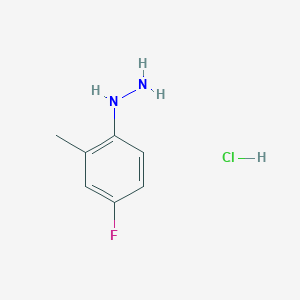 molecular formula C7H10ClFN2 B3393187 (4-Fluoro-2-methylphenyl)hydrazine hydrochloride CAS No. 1956309-73-1