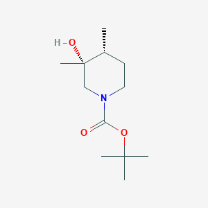 molecular formula C12H23NO3 B3393191 trans-Tert-butyl 3-hydroxy-3,4-dimethylpiperidine-1-carboxylate CAS No. 1956379-68-2
