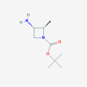molecular formula C9H18N2O2 B3393228 Tert-butyl (2S,3S)-3-amino-2-methylazetidine-1-carboxylate CAS No. 2068138-10-1