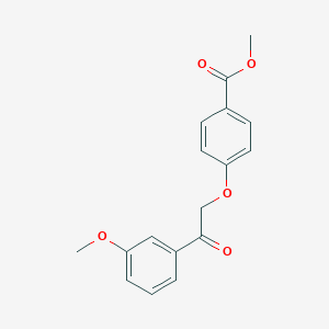 molecular formula C17H16O5 B339325 Methyl 4-[2-(3-methoxyphenyl)-2-oxoethoxy]benzoate 