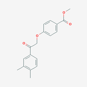 molecular formula C18H18O4 B339326 Methyl 4-[2-(3,4-dimethylphenyl)-2-oxoethoxy]benzoate 