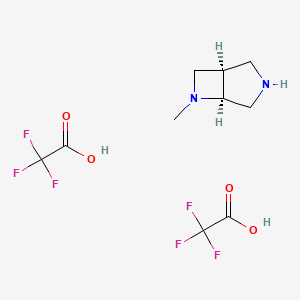 molecular formula C10H14F6N2O4 B3393265 (1R,5S)-6-methyl-3,6-diazabicyclo[3.2.0]heptane; bis(trifluoroacetic acid) CAS No. 2173052-54-3