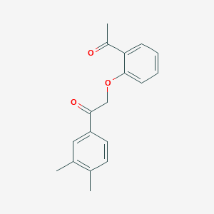 molecular formula C18H18O3 B339328 2-(2-Acetylphenoxy)-1-(3,4-dimethylphenyl)ethanone 