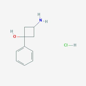 molecular formula C10H14ClNO B3393308 盐酸 3-氨基-1-苯基环丁醇 CAS No. 2227206-63-3