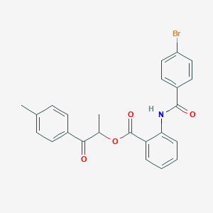 1-Methyl-2-(4-methylphenyl)-2-oxoethyl 2-[(4-bromobenzoyl)amino]benzoate