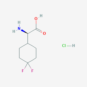 molecular formula C8H14ClF2NO2 B3393318 (2R)-2-amino-2-(4,4-difluorocyclohexyl)acetic acid hydrochloride CAS No. 2250243-69-5