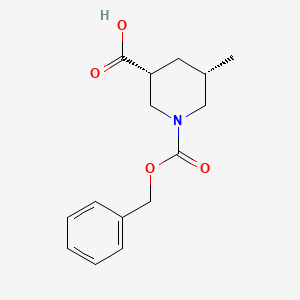 molecular formula C15H19NO4 B3393324 cis-1-((Benzyloxy)carbonyl)-5-methylpiperidine-3-carboxylic acid CAS No. 2306246-26-2