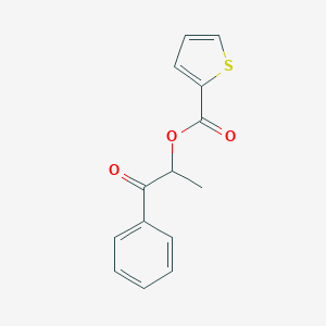 molecular formula C14H12O3S B339334 1-Methyl-2-oxo-2-phenylethyl 2-thiophenecarboxylate 