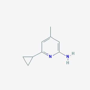 molecular formula C9H12N2 B3393355 6-Cyclopropyl-4-methylpyridin-2-amine CAS No. 234110-18-0