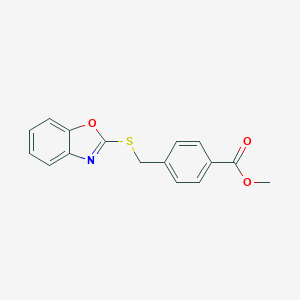 molecular formula C16H13NO3S B339339 Methyl 4-[(1,3-benzoxazol-2-ylsulfanyl)methyl]benzoate 