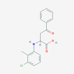 molecular formula C17H16ClNO3 B339345 2-(3-Chloro-2-methylanilino)-4-oxo-4-phenylbutanoic acid 