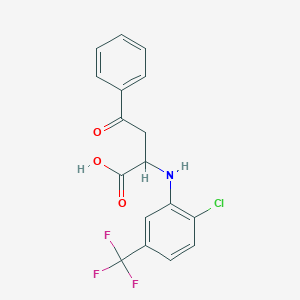 molecular formula C17H13ClF3NO3 B339346 2-[2-Chloro-5-(trifluoromethyl)anilino]-4-oxo-4-phenylbutanoic acid 