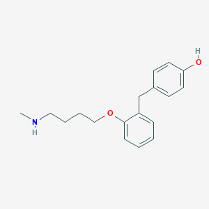molecular formula C18H23NO2 B033935 4-(2-(4-Hydroxybenzyl)-phenoxy)-N-methylbutylamine CAS No. 101686-63-9
