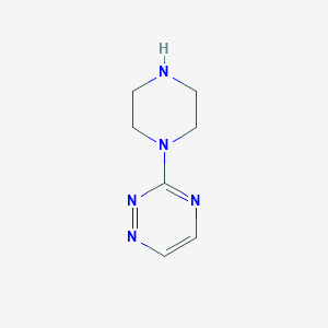molecular formula C7H11N5 B3393566 3-(Piperazin-1-yl)-1,2,4-triazine CAS No. 341010-36-4