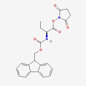 molecular formula C23H22N2O6 B3393617 2,5-dioxopyrrolidin-1-yl (S)-2-((((9H-fluoren-9-yl)methoxy)carbonyl)amino)butanoate CAS No. 366491-51-2