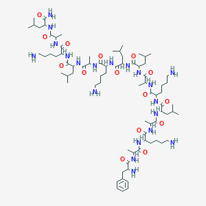 molecular formula C78H140N20O15 B3393735 H-DL-Phe-DL-Ala-DL-Lys-DL-Ala-DL-Leu-DL-Lys-DL-Ala-DL-Leu-DL-Leu-DL-Lys-DL-Ala-DL-Leu-DL-Lys-DL-Ala-DL-Leu-NH2 CAS No. 466691-40-7