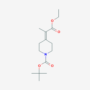 molecular formula C15H25NO4 B3393743 Tert-butyl 4-(1-ethoxy-1-oxopropan-2-ylidene)piperidine-1-carboxylate CAS No. 473837-03-5