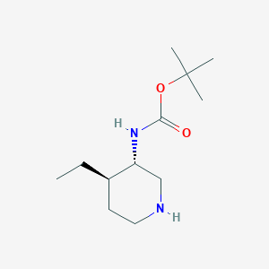molecular formula C12H24N2O2 B3393755 tert-Butyl ((3S,4R)-4-ethylpiperidin-3-yl)carbamate CAS No. 488728-05-8