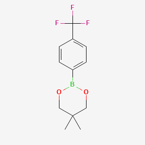 molecular formula C12H14BF3O2 B3393763 1,3,2-Dioxaborinane, 5,5-dimethyl-2-[4-(trifluoromethyl)phenyl]- CAS No. 501374-30-7