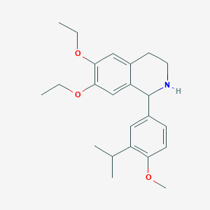 B3393783 6,7-Diethoxy-1-(4-methoxy-3-propan-2-ylphenyl)-1,2,3,4-tetrahydroisoquinoline CAS No. 5068-23-5