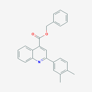 molecular formula C25H21NO2 B339381 Benzyl 2-(3,4-dimethylphenyl)-4-quinolinecarboxylate 