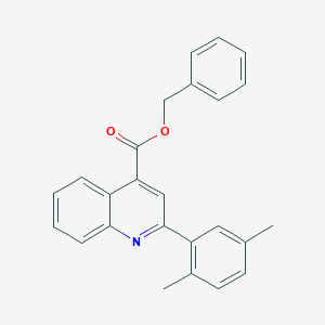 molecular formula C25H21NO2 B339382 Benzyl 2-(2,5-dimethylphenyl)-4-quinolinecarboxylate 
