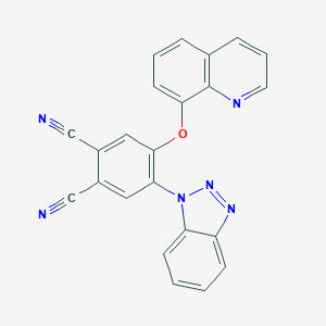 molecular formula C23H12N6O B339387 4-(Benzotriazol-1-yl)-5-quinolin-8-yloxybenzene-1,2-dicarbonitrile 