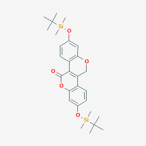 molecular formula C28H38O5Si2 B3393887 2,8-bis((tert-butyldimethylsilyl)oxy)chromeno[4,3-c]chromen-5(11H)-one CAS No. 554430-87-4