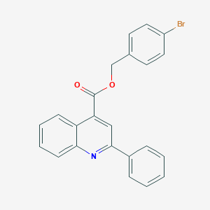 molecular formula C23H16BrNO2 B339392 4-Bromobenzyl 2-phenylquinoline-4-carboxylate 