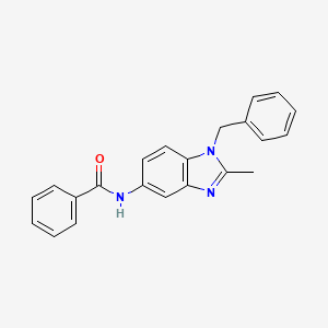 molecular formula C22H19N3O B3393944 N-(1-benzyl-2-methyl-1H-benzimidazol-5-yl)benzamide CAS No. 6223-34-3