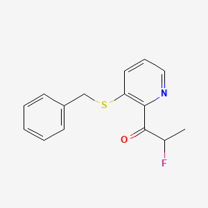 molecular formula C15H14FNOS B3393958 1-[3-(Benzylsulfanyl)pyridin-2-yl]-2-fluoropropan-1-one CAS No. 625826-84-8