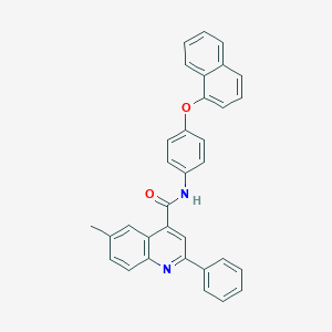 molecular formula C33H24N2O2 B339402 6-methyl-N-[4-(1-naphthyloxy)phenyl]-2-phenyl-4-quinolinecarboxamide 