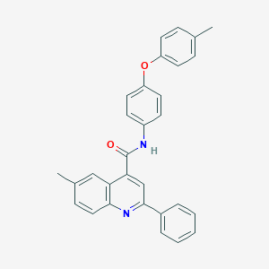 6-methyl-N-[4-(4-methylphenoxy)phenyl]-2-phenylquinoline-4-carboxamide