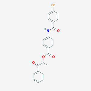 1-Methyl-2-oxo-2-phenylethyl 4-[(4-bromobenzoyl)amino]benzoate