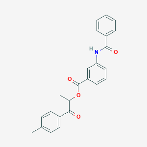 1-Methyl-2-(4-methylphenyl)-2-oxoethyl 3-(benzoylamino)benzoate