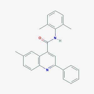 molecular formula C25H22N2O B339412 N-(2,6-dimethylphenyl)-6-methyl-2-phenylquinoline-4-carboxamide 