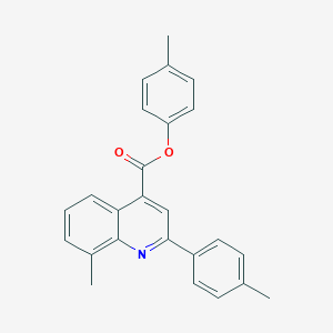 molecular formula C25H21NO2 B339413 4-Methylphenyl 8-methyl-2-(4-methylphenyl)-4-quinolinecarboxylate 