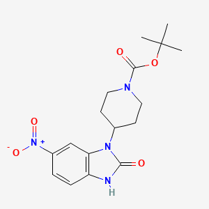 molecular formula C17H22N4O5 B3394142 tert-Butyl 4-(6-nitro-2-oxo-2,3-dihydro-1H-benzo[d]imidazol-1-yl)piperidine-1-carboxylate CAS No. 889942-01-2