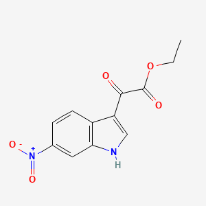 molecular formula C12H10N2O5 B3394186 Ethyl 2-(6-Nitro-3-indolyl)-2-oxoacetate CAS No. 91974-32-2
