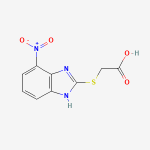 molecular formula C9H7N3O4S B3394190 2-((7-Nitro-1H-benzo[d]imidazol-2-yl)thio)acetic acid CAS No. 92824-09-4