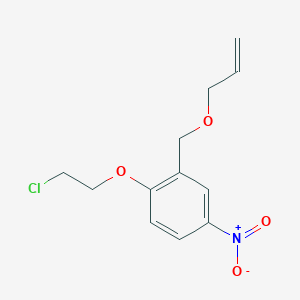 molecular formula C12H14ClNO4 B3394200 2-((Allyloxy)methyl)-1-(2-chloroethoxy)-4-nitrobenzene CAS No. 937273-31-9