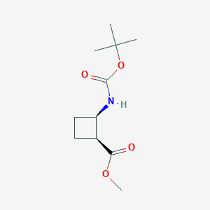 molecular formula C11H19NO4 B3394214 methyl (1S,2R)-2-(tert-butoxycarbonylamino)cyclobutanecarboxylate CAS No. 951173-23-2
