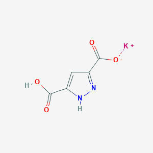 molecular formula C5H3KN2O4 B3394232 3,5-Pyrazoledicarboxylic acid, monopotassium salt CAS No. 96616-83-0