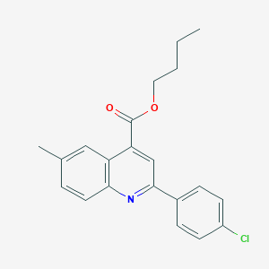 molecular formula C21H20ClNO2 B339427 Butyl 2-(4-chlorophenyl)-6-methylquinoline-4-carboxylate 