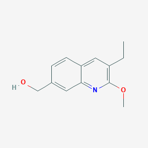 molecular formula C13H15NO2 B3394279 (3-Ethyl-2-methoxyquinolin-7-yl)methanol CAS No. 1056892-52-4