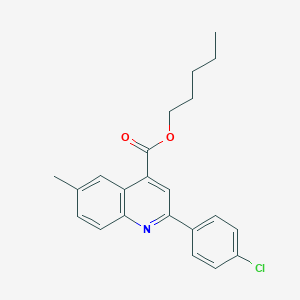 molecular formula C22H22ClNO2 B339428 Pentyl 2-(4-chlorophenyl)-6-methylquinoline-4-carboxylate 